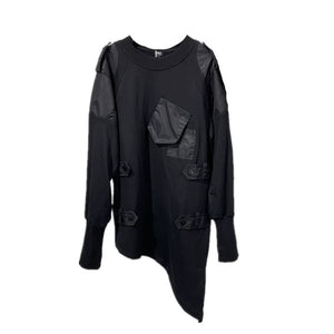 Irregular Stitching Workwear Long-sleeved Sweatshirt