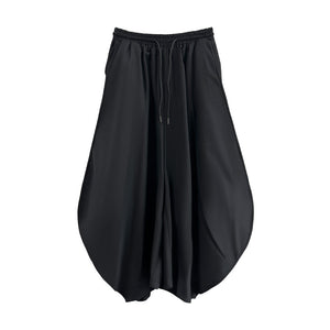 Casual Loose Wide-leg Curved Nine-point Bloomers