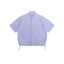 Load image into Gallery viewer, Splicing Oxford Blue Striped Shirt
