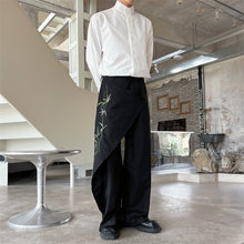 Load image into Gallery viewer, Bamboo Embroidery Deconstructed Straight Trousers
