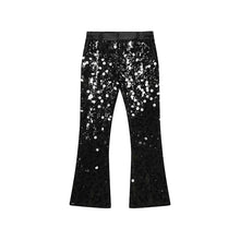 Load image into Gallery viewer, Sequined Stand Collar Jacket Straight Flared Pants Stage Party Two-piece Set
