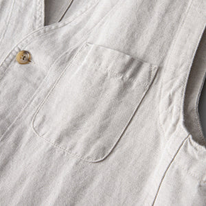 V Neck Linen Casual Vest