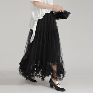 Multi-layered Mesh High Waist Skirt