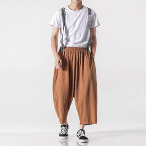 Straight-Leg Casual Loose Overalls