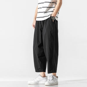 Retro Straight Loose Cropped Trousers