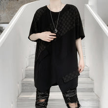 Load image into Gallery viewer, Black loose irregular T-shirt
