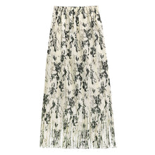 Load image into Gallery viewer, Fringed Mid-Length Pleated Floral Skirt
