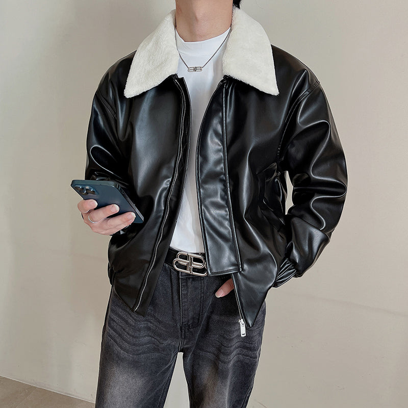 Pilot Pu leather Short Jacket