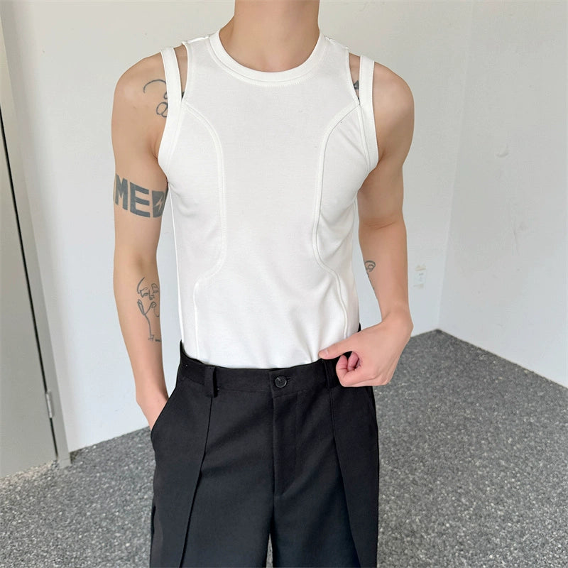 Slim Fit Hollow Strap Vest