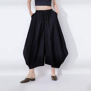 Casual Loose Wide-leg Curved Nine-point Bloomers