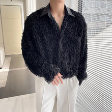 Load image into Gallery viewer, Feather Fringed Oversized Shirt
