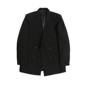 Loose Double-breasted Solid Color Suit Jacket