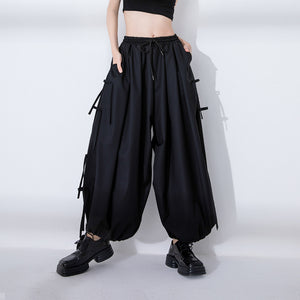 Casual Loose Tie Pleated Pants