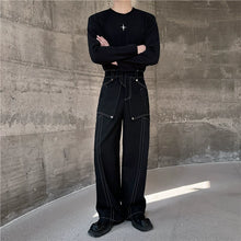 Load image into Gallery viewer, Exposed Line Structure Multi-layered Trousers
