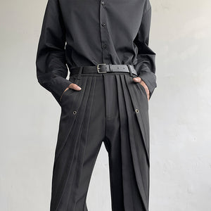 Hand-split Deconstructed Flared Trousers