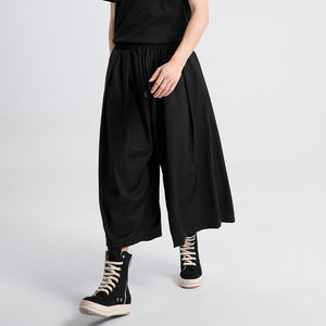 Simple Lace-Up Wide-Leg Pants