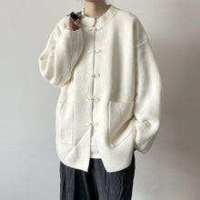 Load image into Gallery viewer, Stand Collar Buttoned Knitted Cardigan
