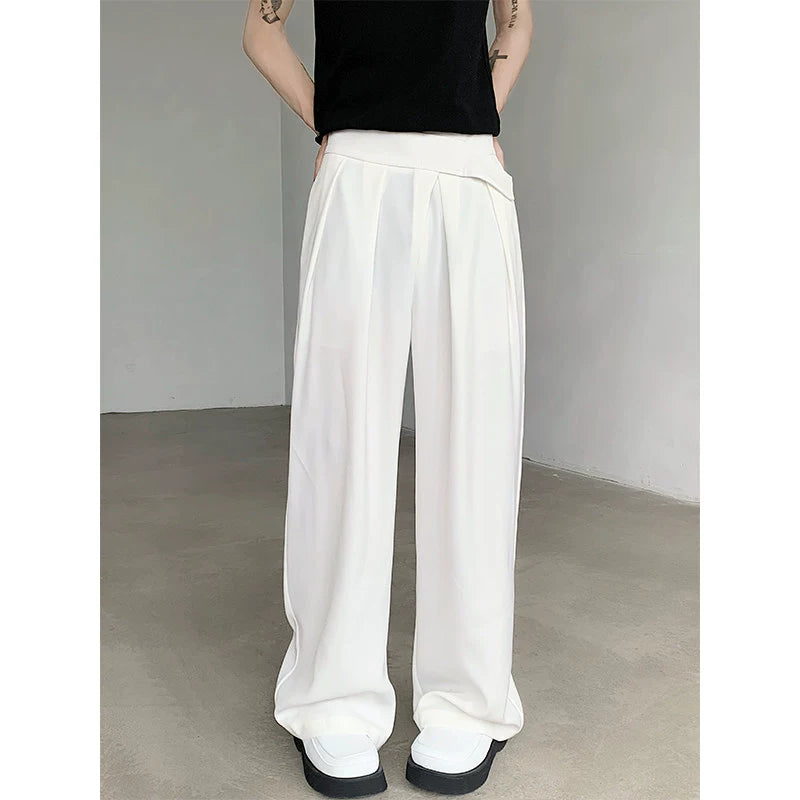 Wide-Leg Straight Casual Pants