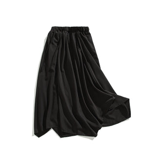 Ice Silk Wide-leg Irregular Culottes