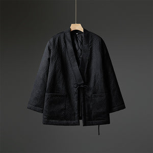 General Python Pattern Jacquard Cardigan Zen Taoist Robe