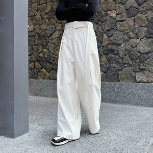 Retro Woolen Wide Leg Pants