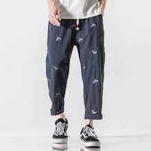 Load image into Gallery viewer, Vintage Embroidered Crane Pants
