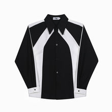 Load image into Gallery viewer, Black and White Contrast Long Sleeve Shirt
