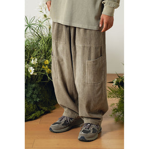 Loose Multi-pocket Corduroy Pants