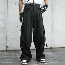 Load image into Gallery viewer, Ribbon Street Loose Wide Leg Straight Trousers
