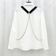 Load image into Gallery viewer, Chain Strap Loose Long Sleeve Shirt
