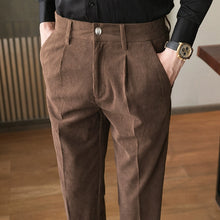 Load image into Gallery viewer, Corduroy Slim Casual Trousers
