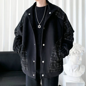 Plaid Patchwork Wool Jacket