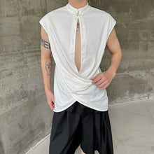 Load image into Gallery viewer, Button Cross Cutout Vest

