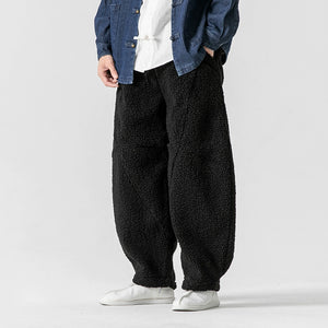 Wool Plus Velvet Thickened Wide-leg Bloomers