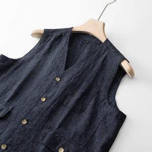 Loose Linen Vest