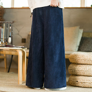 Thickened Corduroy Wide-leg Straight Pants