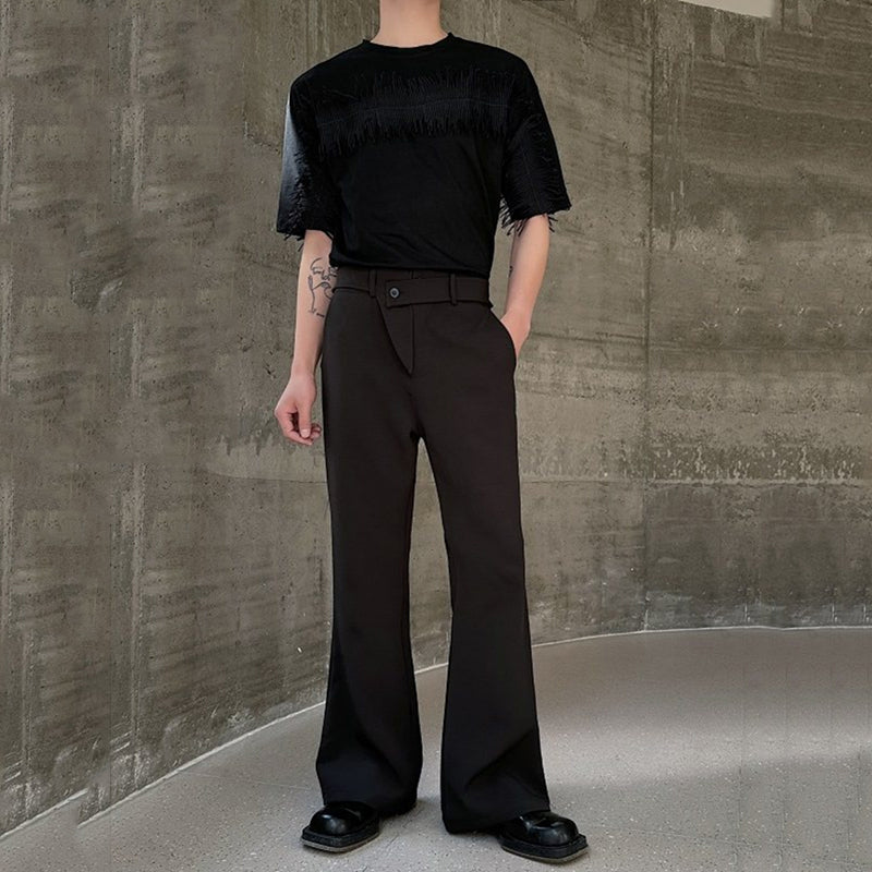 Straight Fit Loose Flared Trousers