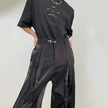 Load image into Gallery viewer, Three-dimensional Casual Metal Buckle Straight Trousers
