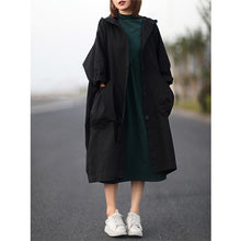 Load image into Gallery viewer, Retro Loose Hooded Trench Coat
