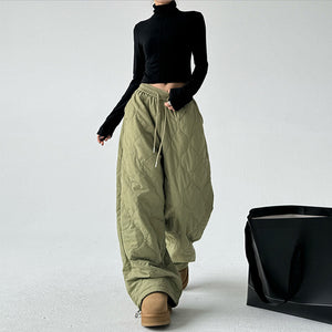 Thickened Cotton Drawstring Loose Casual Pants