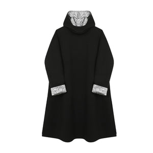 Retro Hooded Pullover Cape Jacket