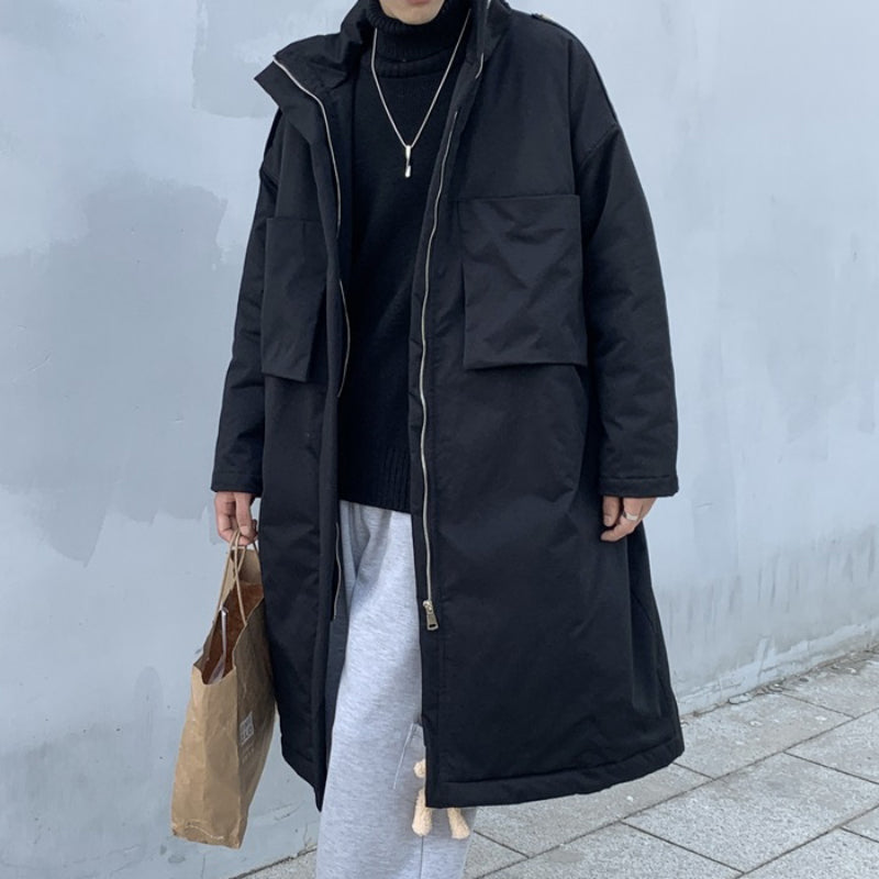 Mid-length Windbreaker Cotton Coat