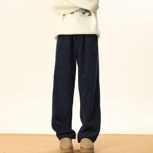 Thick Cotton Casual Corduroy Straight Wide-leg Pants