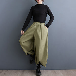 Asymmetrical Loose Wide-leg Pants