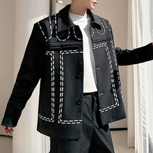 Load image into Gallery viewer, Line Embroidered Lapel Jacket
