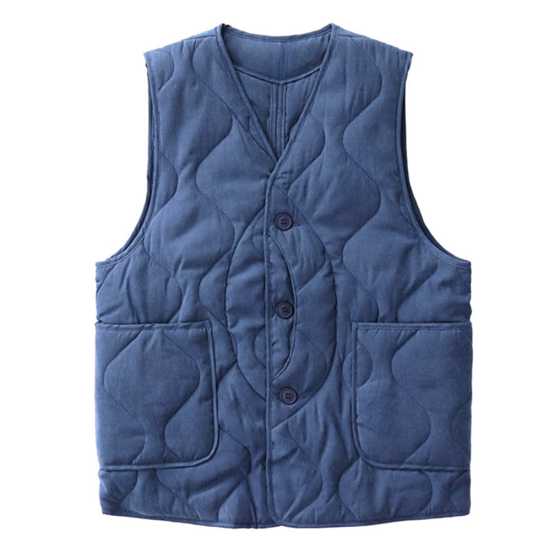 Winter Multi-Pocket Padded Vintage Vest