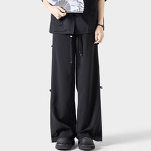 Load image into Gallery viewer, Button Print Straight-Leg Loose Casual Pants
