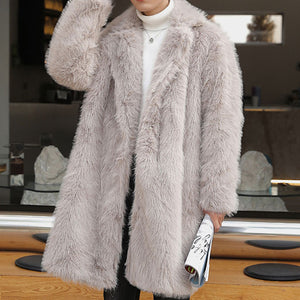 Winter Long Thick Faux Plush Coat