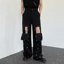 Load image into Gallery viewer, Metal Snap Button Wide-Leg Pants
