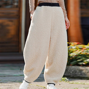 Retro Warm Thickened Scimitar Pants